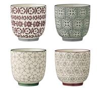 Bloomingville Lot de 4 petits gobelets en cramique Karine gris vert violet