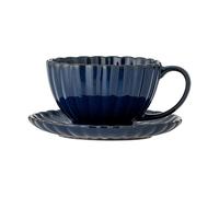 Bloomingville Latina cup 22 cl with saucer Blue