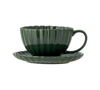 Bloomingville Latina cup 22 cl with saucer Green