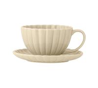 Bloomingville Latina cup 22 cl with saucer Nature