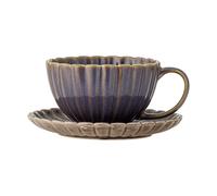 Bloomingville Latina cup 22 cl with saucer Purple