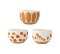 Bloomingville Linora bowl 58 cl 3 pieces White-brown