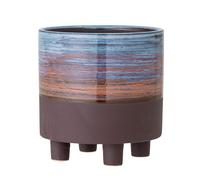 Bloomingville Maes Flower Pot Blue Ceramic Decorative Planter Home Decor