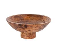 Bloomingville Mango Wood Footed, Walnut Finish Bowl, 12" L x 12" W x 5" H, Brown, (AH2315)
