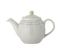 Bloomingville Maple Teapot Blue Ceramic Crockery 0.9 Litre Pot with Lid