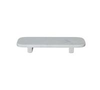 Bloomingville Marble Footed Serving Pedestal, White