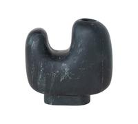 Bloomingville Marble Organic Shaped Footed Taper Holder, Black