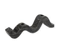 Bloomingville Marble Wave Double Taper Candle Holder, Black