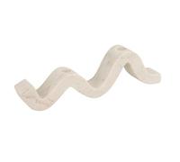 Bloomingville Marble Wave Double Taper Candle Holder, White