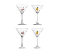 Bloomingville Misa cocktail glass 17 cl 4 pieces Clear-flamingo, clear-pineapple