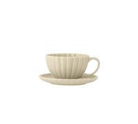 Bloomingville Nature Stoneware Latina Cup with Saucer, 220 ml