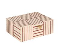Bloomingville Orange & White Striped Resin Storage Box