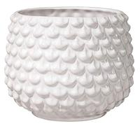 Bloomingville Pinecone Flower Pot - Decorative Flower Pots for Indoor Decorative Flower Pots Creative Retro Style L (16.5 cm ø), White, Ceramic