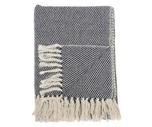 Bloomingville - Plaid 160x130cm, Blue - Blue