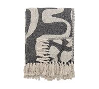 Bloomingville Salobre throw cotton 160x130 cm Black