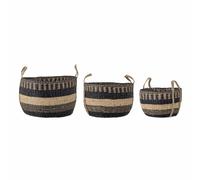 Bloomingville Sania basket 3-pack Black