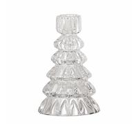 Bloomingville Saynab Clear Glass Christmas Tree Candle Holder Diameter 8.5cm Height 13cm