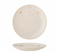 Bloomingville Starry Stoneware Plate in White with Star Pattern, Diameter: 16 cm