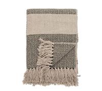 Bloomingville Throw Blanket, Green Cotton, Soft Cozy Home Decor