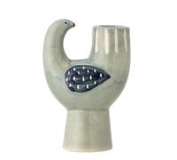 Bloomingville Trudy Ceramic Candle Holder Bird Blue Green for 1 Candle 12 x 8 cm
