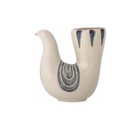Bloomingville Trudy Vase, White Stoneware, 19cm, Home Decor, Modern Design