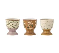 Bloomingville Vincent Egg Cups Set of 3 Pattern Ceramic