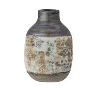 Bloomingville's Crina Collection - Cozy Theme, Handcrafted Brown Stoneware Vase with Unique Reactive Glaze Finish, for Rustic Home Decor, Ideal for Flowers, D11xH16 cm Size, 82057653