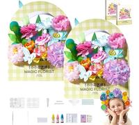 BloomJoy Magic Petal Flower Art Kit,Starhelio Bloom Joy Magic Petal Flower Kit,DIY Paper Flowers Craft Kit,Star Helio Flowers,Create 3D Artificial with Colorful Petals (2PCS-B)