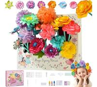 BloomJoy Magic Petal Flower Art Kit,Starhelio Bloom Joy Magic Petal Flower Kit,DIY Paper Flowers Craft Kit,Star Helio Flowers,Create 3D Artificial with Colorful Petals (Color-A)