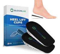 BloomLab Heel Lift Inserts for Shoes, 3 Heights, Sizes M/L, 1 Pair | Standard Width, Men & Women, Soft Gel Cushioning, Leg Length Discrepancy Support