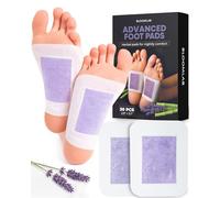 BloomLab Lavender Bamboo Vinegar Foot Pads with Ginger & Mugwort, Premium Overnight Herbal Foot Patches for Tired Feet, Warm Comfort & Fresh-Feeling Feet, 30 Count