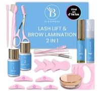 BLOOMORA Lash Lift & Brow Lamination Kit - 2-in-1 Solution, 15 Applications, Lasts 6-8 Weeks, DIY Perm Kit for Eyelashes and Brows