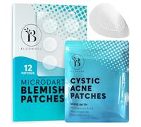 BLOOMORA Microdart Pimple Patch, Spot Patches Salicylic Acid & Hyaluronic Acid, Cystic Acne Treatment, Pimple Patches Microneedle Technology - Early Stage Acne Patch (12 Pieces)