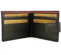 BLOOMSBURY Mens Gents Quality Tabbed Leather Bi-Fold Wallet Gift Box