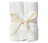 Bloomsbury Mill - Cellular Blankets Baby - 100% Organic Cotton - 2 Pack - Cloud - White - Newborn Essentials - Soft Breathable Baby Blankets for Pram, Cot, Moses Basket - 75x95cm