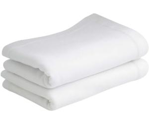 Bloomsbury Mill - Flat Sheets for Baby Pram, Crib, Cot & Moses Basket - 2 Pack - 100% Skin Sensitive Organic Cotton - Soft and Breathable Jersey Baby Sheets for Newborn - Plain White - 75x100cm
