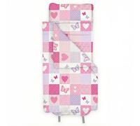 Bloomsbury Mill - Nap Mat for Toddlers and Kids - Pillow, Mat and Blanket - All-in-One Sleeping Bag for Nursery & Ready Bed for Nap Time and Sleepovers - Travel Essentials - Patchwork