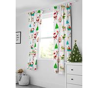 Bloomsbury Mill - Winter Wonderland - Christmas Festive Fun - Kids Lined Curtain Pair with Tiebacks - 66 x 72 inch (168cm x 183cm)