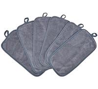 BloomSesame Makeup Remover Cloths for Face, Eye, Lips - Reusable Makeup Remover Pads Soft Microfiber Facial Cleansing Cloths 6 x 12 inch 6 Pack (Gray)