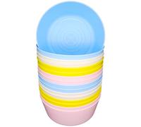 Bloomsworld 16 Toddler Plastic Bowls Set, Reusable, BPA Free, Kids Picnic and Party Tableware for Boys and Girls