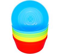 Bloomsworld 8 Toddler Plastic Bowls Set, Reusable, BPA Free, Kids Picnic and Party Tableware for Boys and Girls