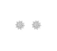 BLOOMTINE Eternal Bloom™ 14K White Gold Lotus Flower Diamond Earrings