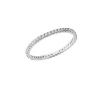 BLOOMTINE Illuminess™ Sterling Silver French Pavé Eternity Sparkle Stacking Ring - US 5 / UK J-K