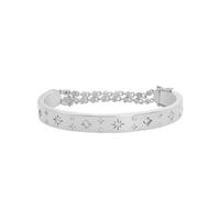 BLOOMTINE Illuminess™ Sterling Silver Starset Bangle - Medium / US 7 / 63 x 53mm Internally