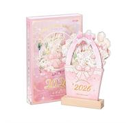 Bloomy Flowers Desk Calendar 2026, Mini Vase Shaped Monthly Planner with Removable Pot, Creative Desktop Decor for Office Home School, Unique Gift for Women (Pink 1pcs)