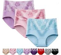 Bloomyfit - High Waist Leak Proof Panties, Bloomypink Women High Waist Incontinence Panties, Leak Proof Underwear for Women (3pcs-c,5XL)