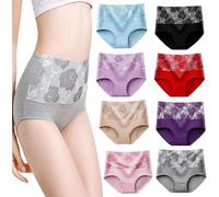 Bloomypink High Waist Incontinence Panties, Leakproof Underwear for Women Incontinence Leak Proof Protective Pants (L, Mix 8PC)