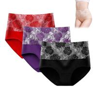 Bloomypink High Waist Incontinence Panties, Leakproof Underwear for Women Incontinence Leak Proof Protective Pants (4XL,3pcs A)