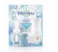 Bloomz Plug in Scented Oil Warmer Kit, White Linen & Lily, Intense Fragrance