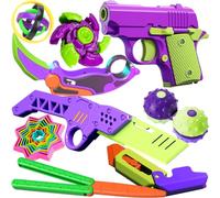 BLOOOK Fidget Gun Toy,Pistol Shaped Fidget Slider,Stress Anxiety Pressure Relieving Toy,Great for Adults & Children,Relaxing Toy,Stress Reliever,Office Desk Toys,Gift Idea for Boyfriend Him Man